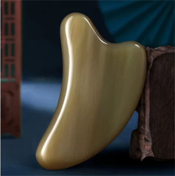 Handcrafted White Buffalo Horn Gua Sha Tool 7-8mm